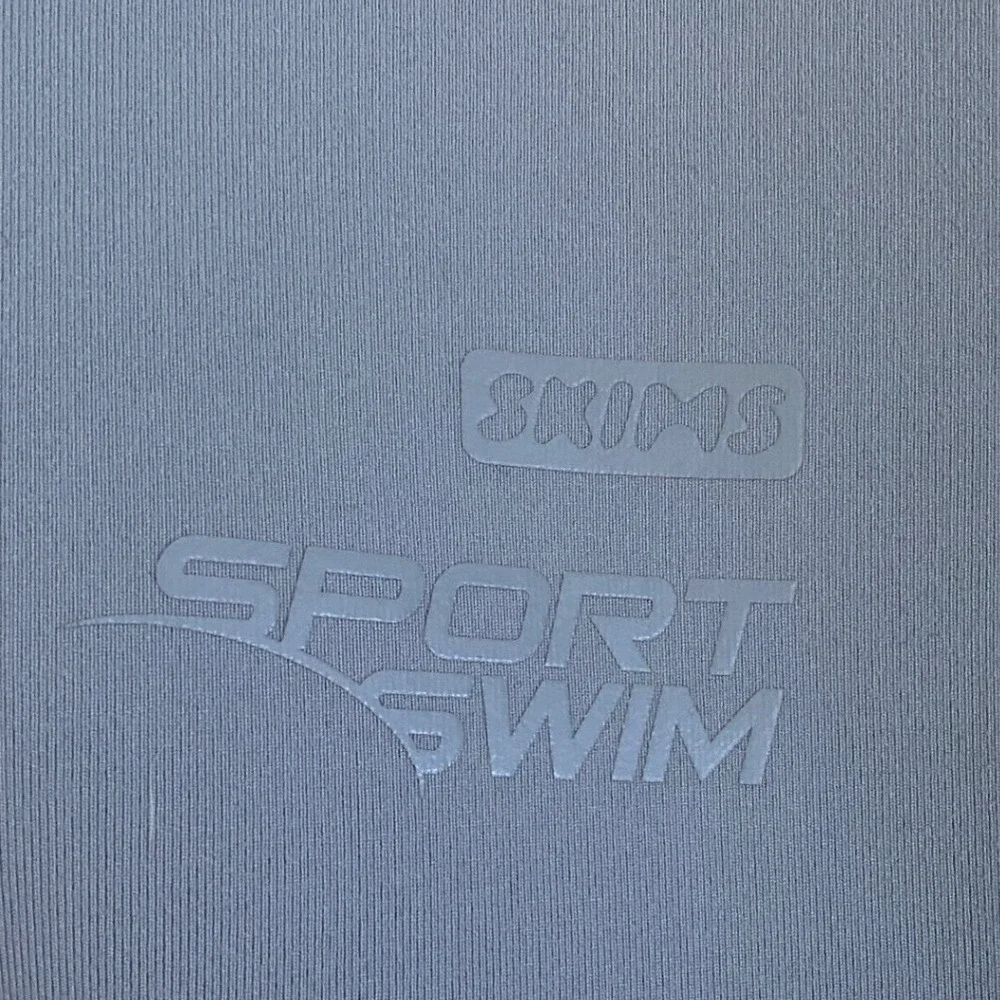 SKIMS Sport Swim Mid‎ Thigh Short Chrome Gray SW-MWS-0053 XS NWT